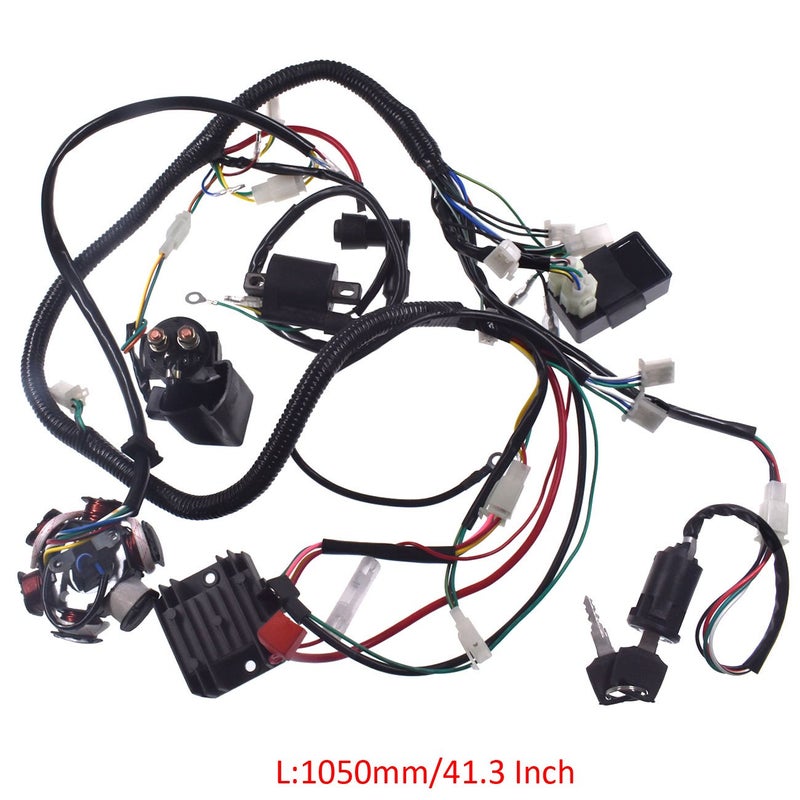 sthus 150CC GY6 Wiring Harness Wire Loom Stator CDI Switch Electrics Assembly for 4-Stroke Engine 150CC 125CC Go Kart ATV Scooter Buggy - Image 4